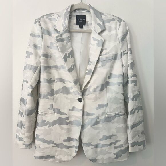 Insight New York CAMO Gray Blazer 14 - Picture 1 of 8